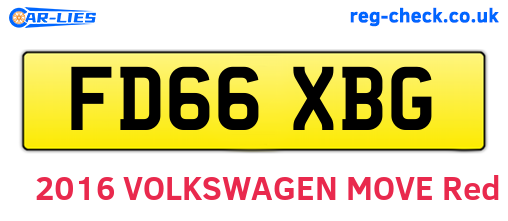 FD66XBG are the vehicle registration plates.