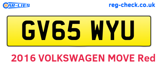 GV65WYU are the vehicle registration plates.