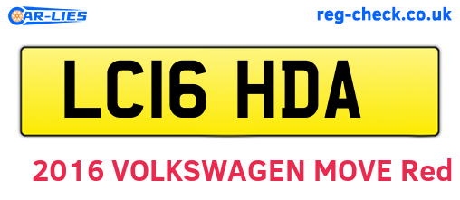 LC16HDA are the vehicle registration plates.