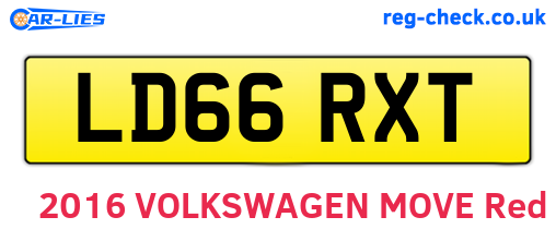 LD66RXT are the vehicle registration plates.