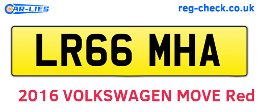 LR66MHA are the vehicle registration plates.