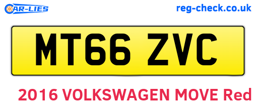 MT66ZVC are the vehicle registration plates.