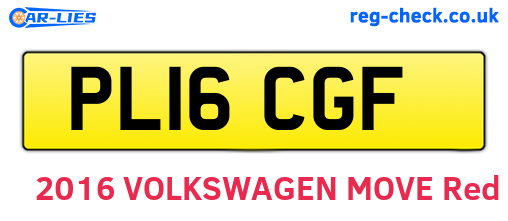 PL16CGF are the vehicle registration plates.