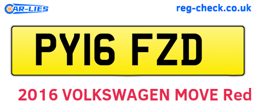 PY16FZD are the vehicle registration plates.