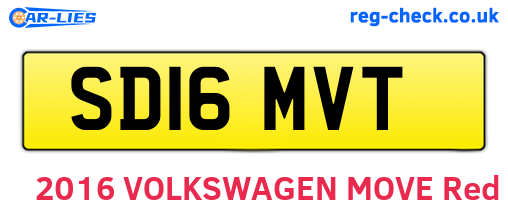 SD16MVT are the vehicle registration plates.