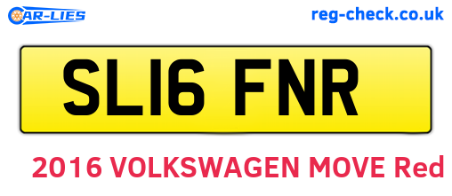 SL16FNR are the vehicle registration plates.