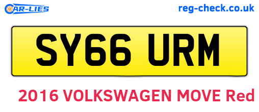 SY66URM are the vehicle registration plates.