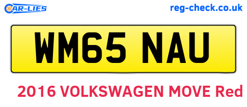 WM65NAU are the vehicle registration plates.