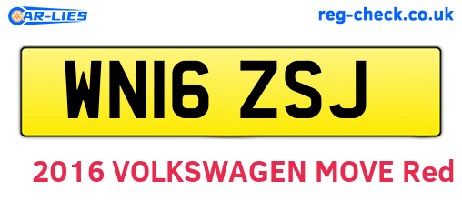 WN16ZSJ are the vehicle registration plates.