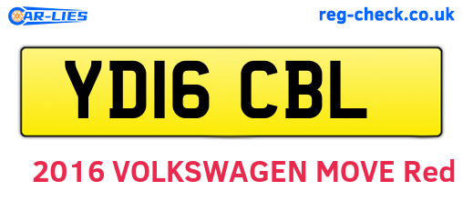 YD16CBL are the vehicle registration plates.