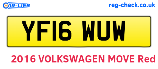 YF16WUW are the vehicle registration plates.
