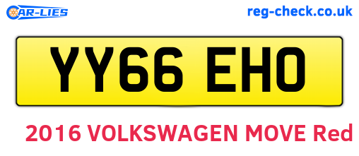 YY66EHO are the vehicle registration plates.