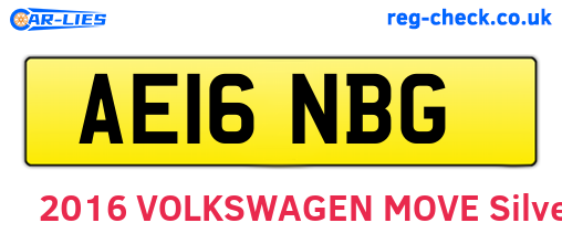 AE16NBG are the vehicle registration plates.