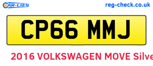CP66MMJ are the vehicle registration plates.