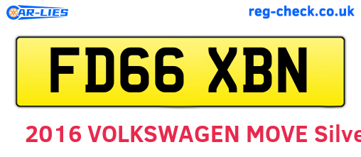 FD66XBN are the vehicle registration plates.