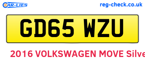GD65WZU are the vehicle registration plates.