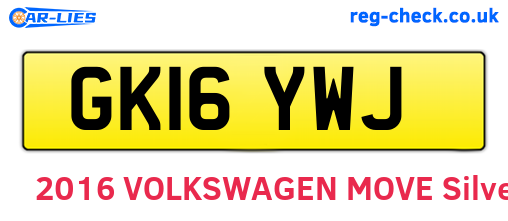 GK16YWJ are the vehicle registration plates.