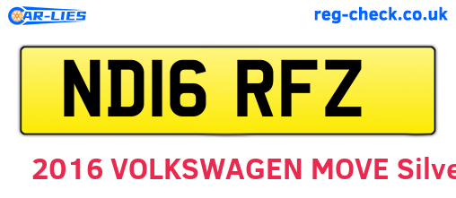ND16RFZ are the vehicle registration plates.