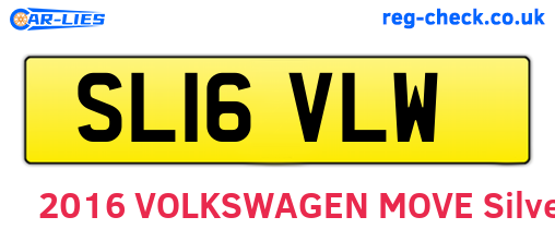 SL16VLW are the vehicle registration plates.