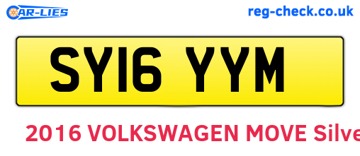 SY16YYM are the vehicle registration plates.
