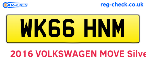 WK66HNM are the vehicle registration plates.
