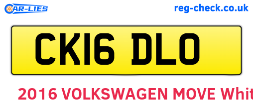 CK16DLO are the vehicle registration plates.