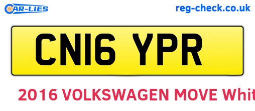 CN16YPR are the vehicle registration plates.