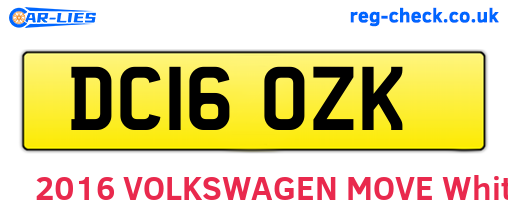 DC16OZK are the vehicle registration plates.