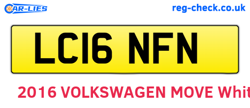 LC16NFN are the vehicle registration plates.