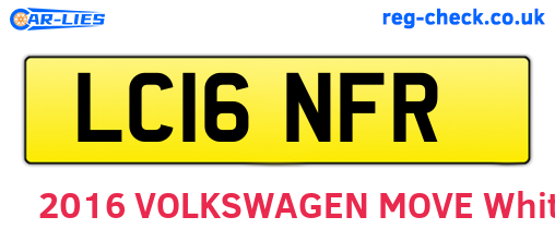 LC16NFR are the vehicle registration plates.