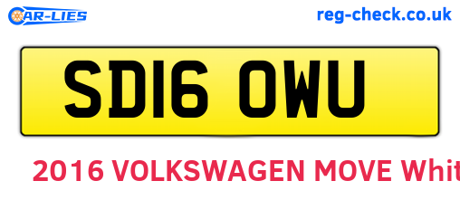 SD16OWU are the vehicle registration plates.
