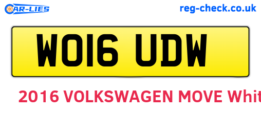 WO16UDW are the vehicle registration plates.