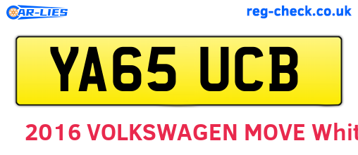 YA65UCB are the vehicle registration plates.