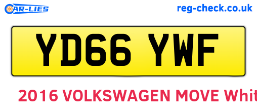 YD66YWF are the vehicle registration plates.