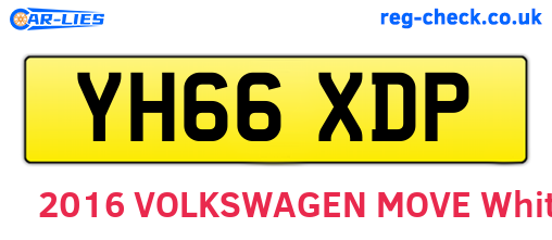 YH66XDP are the vehicle registration plates.