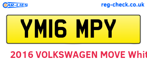 YM16MPY are the vehicle registration plates.