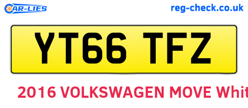 YT66TFZ are the vehicle registration plates.