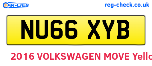 NU66XYB are the vehicle registration plates.