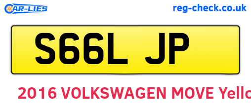 S66LJP are the vehicle registration plates.
