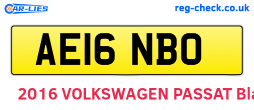 AE16NBO are the vehicle registration plates.