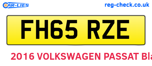 FH65RZE are the vehicle registration plates.