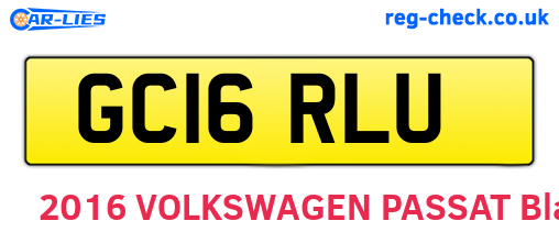 GC16RLU are the vehicle registration plates.
