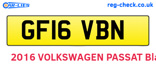 GF16VBN are the vehicle registration plates.