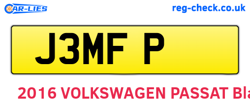 J3MFP are the vehicle registration plates.