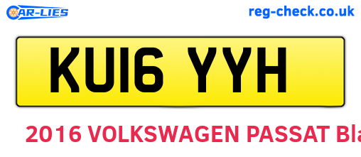 KU16YYH are the vehicle registration plates.