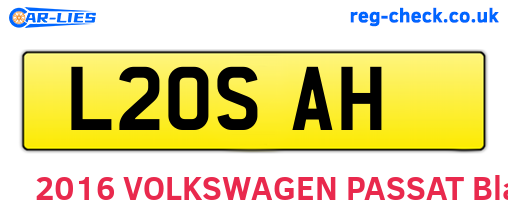 L20SAH are the vehicle registration plates.