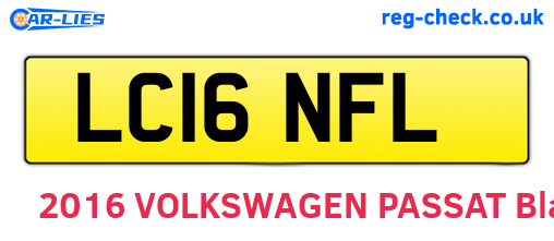 LC16NFL are the vehicle registration plates.
