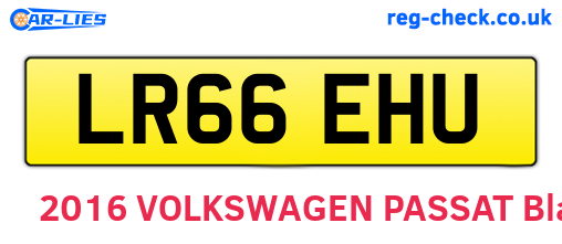 LR66EHU are the vehicle registration plates.