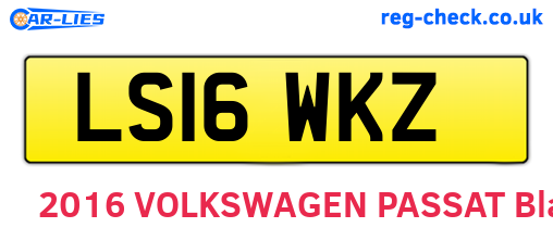 LS16WKZ are the vehicle registration plates.