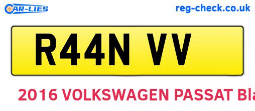 R44NVV are the vehicle registration plates.